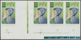 ** Thematik: Tiere-Vögel / Animals-birds: 1970, GDR. IMPERFORATE Horizontal Bottom Margined Strip Of 4 (inclusive One Gu - Autres & Non Classés