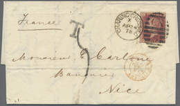 Br Großbritannien: 1878. Envelope Addressed To France Bearing SG 43, 1d Rose Tied By Charing Cross Duplex, Underp - Autres & Non Classés
