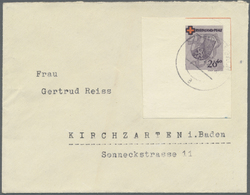 Br Französische Zone - Baden: 1949, 20 Pfg. Rotes Kreuz-Blockmarke Als Portogerechte Einzelfrankatur Au - Other & Unclassified