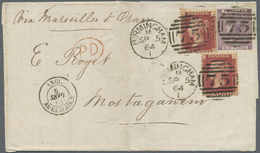 Br Großbritannien: 1864. Envelope Addressed To Algeria, North Africa Bearing SG 43, 1d Rose (2) And SG 83, 6d Dee - Other & Unclassified