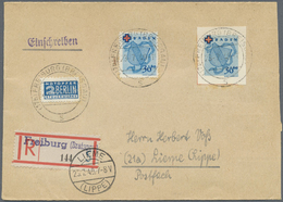 Br Französische Zone - Baden: 1949, 30 Pfg. Rotes Kreuz-Blockmarke Und 30 Pfg. Rotes Kreuz Gezähnt Als - Other & Unclassified