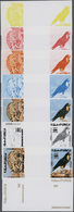 ** Thematik: Tiere-Vögel / Animals-birds: 1973, ENDEMIC FAUNA, Hyaena Hyaena, Falco Eleonorae - 8 Items; Marocco, Collec - Other & Unclassified