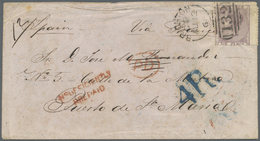 Br Großbritannien: 1861. Envelope Addressed To Spain Bearing SG 70, 6d Lilac Tied By Brighton/132 Duplex, Endorse - Other & Unclassified