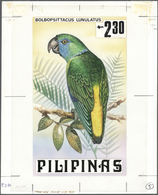 Thematik: Tiere-Vögel / Animals-birds: 1984, Philippines. Artwork For The 2.30p Value Of The "Parrots" Series Showing "G - Altri & Non Classificati