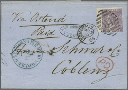 Br Großbritannien: 1866/1870, Three Highly Attractive Entires Sent From London To Coblenz And Heilbronn, Germany - Autres & Non Classés