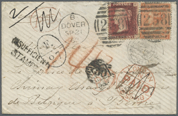 Br Großbritannien: 1868, 1d Rose-red And 4d Vermillion, Tied By Duplex DOVER, SP 21 68, On Cover Addressed To "Mo - Autres & Non Classés
