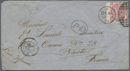 Br Großbritannien: 1873. Envelope Addressed To France Bearing SG 143, 3d Rose (plate 20) Tied By Deal Duplex Rout - Autres & Non Classés