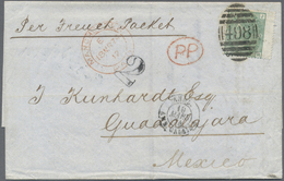 Br Großbritannien: 1874. Envelope Addressed To Guadalajara, Mexico Bearing SG 150, 1s Green (plate 8) Tied By '49 - Autres & Non Classés