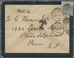 Br Großbritannien: 1883. Mourning Envelope Addressed To The United States Bearing Great Britain SG 157, 2½d Blue - Autres & Non Classés