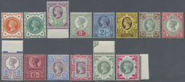 ** Großbritannien: 1891, Jubilee Issue, ½d. To 1s., Complete Set Of 14 Values, Fresh Colours, Unmounted Mint (onl - Other & Unclassified