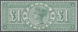 ** Großbritannien: 1891, £1 Green, Fresh Colour, Well Perforated, Unmounted Mint, Very Rare In That Condition! - Other & Unclassified