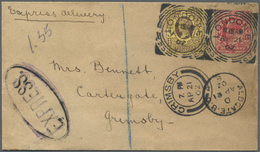 Br Großbritannien: 1902. Express Mail Envelope Addressed To Grimsby Bearing 'Jubilee' SG 202, 3d Purple/yellow An - Autres & Non Classés