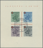 O Französische Zone - Rheinland Pfalz: 1949, Blockausgabe „Rotes Kreuz”, In Type II, Sauber Gestempelt - Andere & Zonder Classificatie