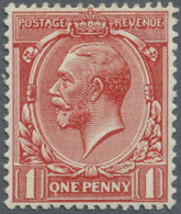* Großbritannien: 1912, 1d. Scarlet Showing Variety "Q For O", Mint O.g. With Slight Paper Adhesions (natural Gu - Other & Unclassified
