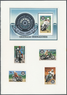 Thematik: Verkehr-Motorrad  / Traffic-motorcycle: 1985, Grenada Grenadines. Imperforate Proofs For The Complete Set MOTO - Moto