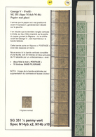 ** Großbritannien: 1913, ½d. Green, Vertical Strip Of 20 With Gutter (folded), Due To Shift Of Watermark During P - Autres & Non Classés