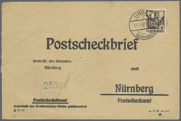 Br Französische Zone - Württemberg: 1948, Postscheckbrief Mit 10 Pfg. 1. Ausgabe Vor Der Währungsreform - Other & Unclassified