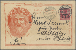 GA/Br Thematik: Werbung: 1900,1912, Dekorative Werbe-Postkarte Der Firma J.C. Schmidt, Erfurt Mit 10 Pfg. Germania Reich - Autres & Non Classés