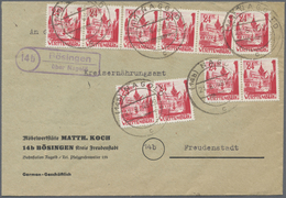 Br Französische Zone - Württemberg: 1948, 24 Pfg. Kloster Bebenhausen, 10 Stück Als Portogerechte Zehnf - Other & Unclassified