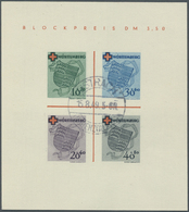 O Französische Zone - Württemberg: 1949, Blockausgabe „Rotes Kreuz”, Sauber Gestempelt Mit Stpl. OSTRA - Andere & Zonder Classificatie