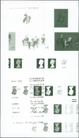 ** Großbritannien - Machin: 1997/1998, Proof Sheet On Gummed Paper (vertical Fold), Size 17,2:29,9 Cm, Depicting - Machins