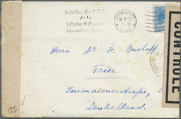 Br Französische Zone - Besonderheiten: 1946, Luxemburg, 3 1/2 F Hellblau Charlotte, EF Auf Brief Mit Ko - Andere & Zonder Classificatie