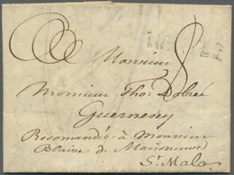 Br Großbritannien - Guernsey: 1787. Stampless Envelope Dated '28th Juillet 1787' Addressed To Guernsey Cancelled - Guernsey