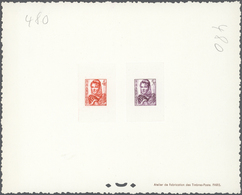 (*) Saarland (1947/56): 1948, Freimarken 4 Und 5 Fr. Als "Èpreuve Collective", Farbdruck Auf Kartonpapie - Unused Stamps
