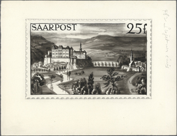 (*) Saarland (1947/56): 1947, Freimarken Wiederaufbau Des Saarlandes, S/w-Entwurfszeichnung Im Folioquer - Nuovi