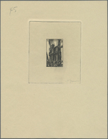 (*) Saarland (1947/56): 1948, 10 - 50 Fr. Freimarken, 4 Werte Als 'Épreuves D'artiste' In Schwarz Mit Kü - Unused Stamps