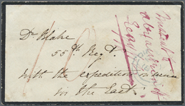 Br Ägypten: 1854, Folded Mourning Envelope From "GIBRALTAR 23/MAY/1854" Addressed To The "army In The East", Showing Pur - 1915-1921 Protectorat Britannique
