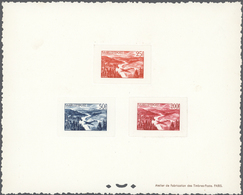 (*) Saarland (1947/56): 1948, 25 - 200 Fr. Flugpostmarken Komplett Als "Èpreuve Collective" Auf Kartonpa - Nuovi