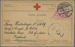 Br Großbritannien - Isle Of Man: 1918. Austrian Red Cross 'Correspondence Des Prisonniers De Guerre' Stampless Po - Isle Of Man