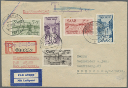 Br Saarland (1947/56): 1948, Hochwasserhilfe, Kompletter Satz (einige Getönte Zahnspitzen) Auf R-Luftpo - Unused Stamps
