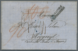 Br Ägypten: 1864. Stampless Envelope Written From Alexandria Dated '20 May 1864' Addressed To Switzerland Endorsed '30'  - 1915-1921 Protettorato Britannico