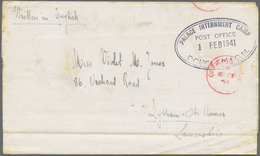 Br Großbritannien - Isle Of Man: 1941. Stampless Folded Letter Sheet Written From 'Palace Internment Camp, House - Man (Ile De)