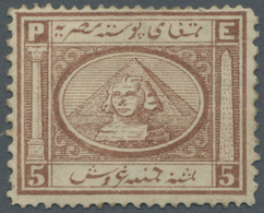 * Ägypten: 1867 5pi. Brown, Mint Lightly Hinged, Fresh And Fine. - 1915-1921 Protectorat Britannique