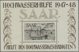 ** Saarland (1947/56): 1948, "Hochwasserhilfe"-Blockpaar, Einwandfrei Postfrische Blocks Im Originalfor - Ongebruikt