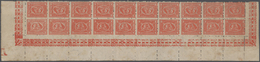 **/* Ägypten: 1874-75, 1 Pia. Vermilion, Tete-beche Block Of 20 With Complete Margins, Second Print Blurred Impressions, - 1915-1921 Protectorat Britannique