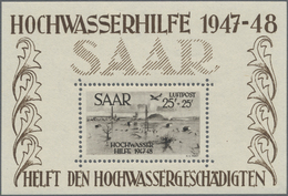 ** Saarland (1947/56): 1948, Flugpost-Hochwasserblock, Postfrisch Befund Ney VPP - Unused Stamps