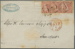 Br Britische Post In Der Türkei: 1866, Three Items 4d Cancelled "C" On Folded Letter From Constantinopel Via Fran - Other & Unclassified