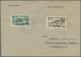 Saarland (1947/56): 1949, Jugendherbergswerk Auf FDC Von "WADERN (SAAR) 11.1.49", Adressiert Nach Bo - Unused Stamps