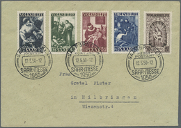 Br Saarland (1947/56): 1949, Volkshilfe, Satzfrankatur Auf Brief Von "SAARBRÜCKEN MESSE-POSTAMT 12.5.50 - Nuovi