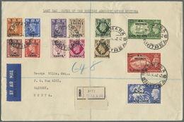 Br Britische Militärpost II. WK: 1950, "B. A. ERITREA" KGVI 5 C To 10 Sh. On Registred Airmail Cover With Last Da - Other & Unclassified