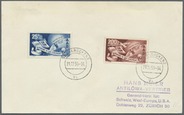 Br Saarland (1947/56): 1950, Europarat Auf Briefhülle (Umschlag Oben Verkürzt Und Teil Der Adressklappe - Unused Stamps