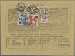 Br Britische Militärpost II. WK: "B. A. ERITREA" KGVI 10 Sh., 5 Sh., 3x 1 Sh., 50 C And 40 C On Franked Telegram - Other & Unclassified