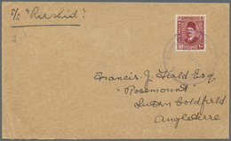 Br Ägypten: 1929 Ca., SHIP MAIL By S/S "RASHID": Cover Franked By 10m. King Fouad And Addressed To England Cancelled Wit - 1915-1921 British Protectorate
