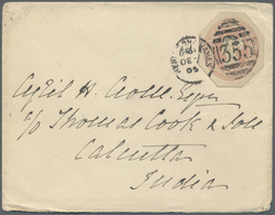 Br Großbritannien - Ganzsachen: 1905-06: Postal Stationery Cutouts QV 1d. Even On Three Covers From A Corresponde - 1840 Mulready Envelopes & Lettersheets