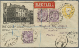 GA Großbritannien - Privatganzsachen: 1896 (30.5.), PTPO Stat. Envelope QV 1½d. Yellow Embossed Shield With Pictu - Other & Unclassified