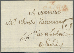 Br Großbritannien - Stempel: 1794, Letter "S" For Spain In Circled Postmark Of London On Letter From Cadiz Via Li - Postmark Collection